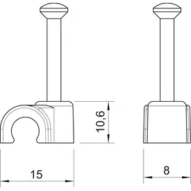 OBO Bettermann Vertr Iso-Nagel-Clip 2008 35 LGR