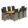 vidaXL Garten-Bistro-Set 9-tlg. Grau