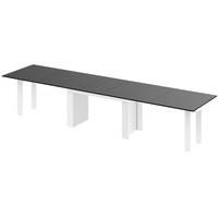 designimpex Esstisch Design Esstisch Tisch HMA-111 XXL ausziehbar 170 bis 410 cm Esszimmer schwarz|weiß