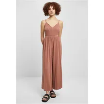 URBAN CLASSICS Damen Jumpsuit Ladies Modal Spaghetti Jumpsuit Terracotta XS - XS