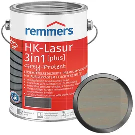 Remmers HK-Lasur 3in1 Grey Protect silbergrau, matt, 2,5 Liter, Lösemittelreduzierte Premium-Vergrauungslasur für außen, 3in1, schnelltrocknend, langlebig