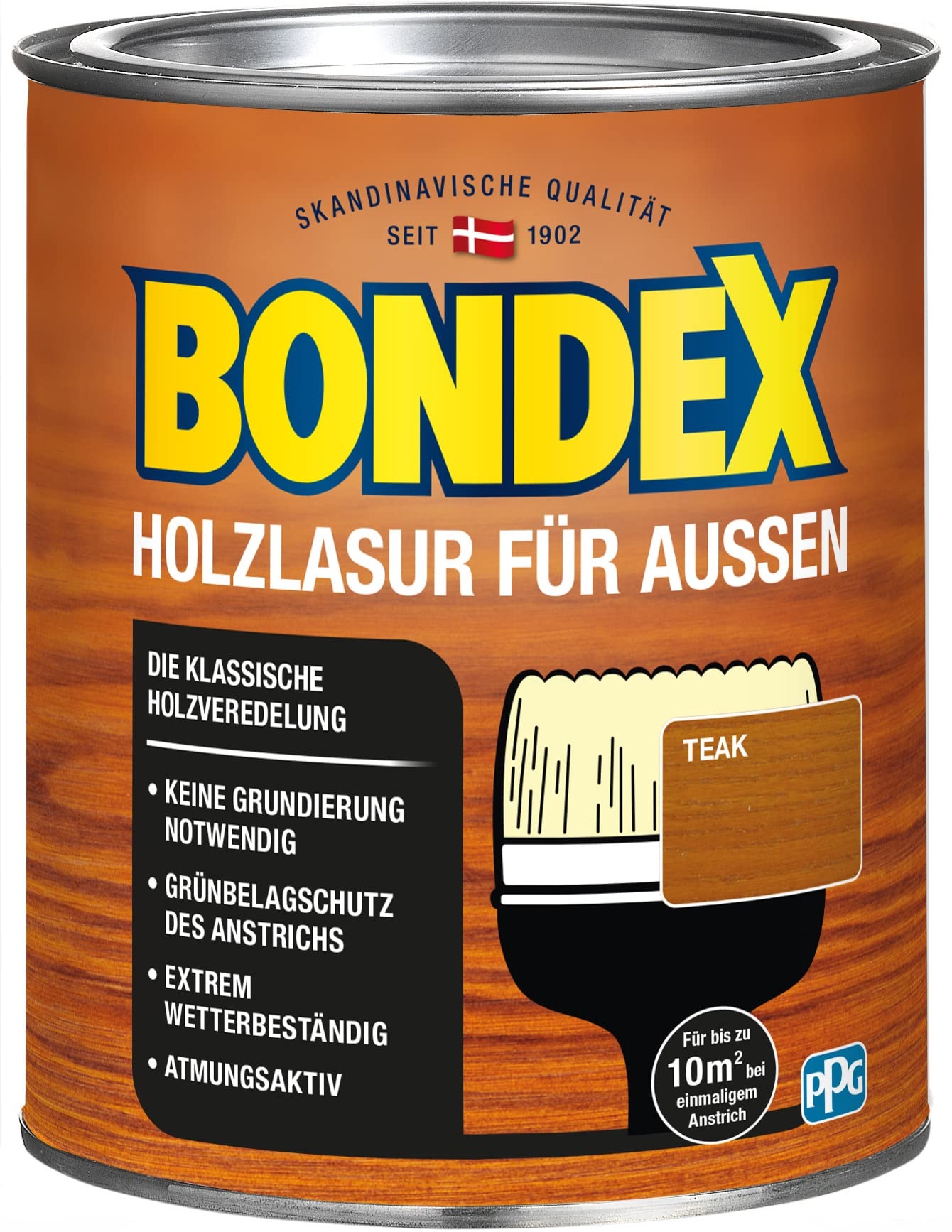 Bondex Holzlasur für Aussen, teak, 0,75L