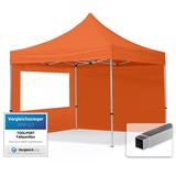 TOOLPORT Faltpavillon Economy 3 x 3 m inkl. Seitenteile orange