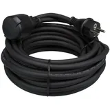 Perel Verlängerungskabel, 10 m - schwarz
