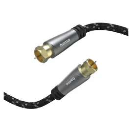 Hama SAT-Anschlusskabel F-Stecker - F-Stecker 1,5 m Schwarz/Grau