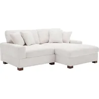 Hti-Living HTI-Living, Sofa, Couch mit Ottomane Rechts Xenia Beige (Ecksofa)