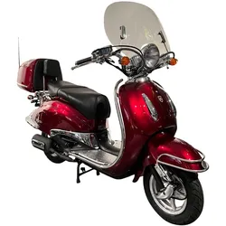 Alpha Motors Motorroller Retro Firenze Limited 50 ccm 45 km/h EURO 5 weinrot