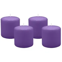 Kopschitz Kerzen Stumpenkerze 4 St. lila Ø 100 x 100 mm