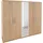 Priess Kleiderschrank 231 x 195 x 54 cm Beige/Weiß