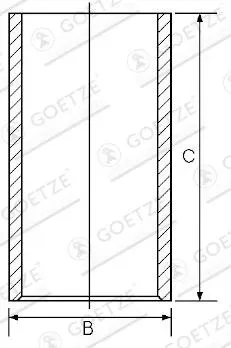 GOETZE ENGINE Zylinderlaufbuchse 1401464000 110,78mm