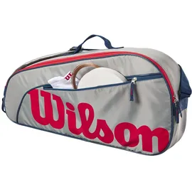 Wilson Junior 3 Tennistasche - Grey Eqt / New Red - One Size