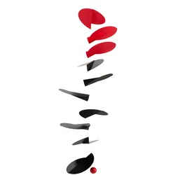 Flensted Mobiles - Turning Leaves Mobil, schwarz / rot