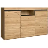 SKRAUT HOME Naturemodell 140 x 81 x 40 cm Eiche/Schwarz