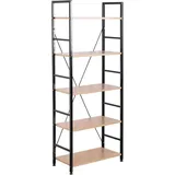 Woltu - Standregal Metallregal Bücherregal Lagerregal Leiterregal Badregal Küchenregal Eckregal Treppenregal Stufenregal Hochregal 5 Ablage