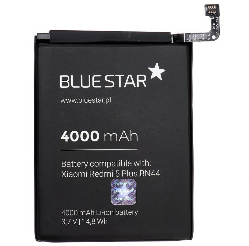 BlueStar Akku Ersatz kompatibel mit XIAOMI REDMI 5 PLUS 4000mAh Li-lon Austausch Batterie Accu BN44 Smartphone-Akku