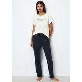 Marc O'Polo Damen Mix&Match Long Pants Pajama Bottom, Navy, L EU