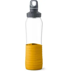 EMSA N31008 DRINK2GO GLAS Trinkflasche 0,7 L Gelb -100 % dicht auch bei kohle...