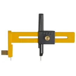 OLFA Kreisschneider CMP-1 für Modellbau & Bastelarbeiten, Radius 1-15cm, inkl. 5 Ersatzklingen