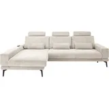 Set One by Musterring Ecksofa »SO 3600, inkl motor. Sitztiefenverstellung, Kopfstützen, Nierenkissen«, Sitzhöhe 44 cm, Kaltschaum, Breite 293 x Tiefe 180 cm, Kama sand, beige