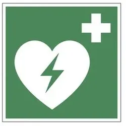 LimarLite Rettungszeichen »Automatisierter externer Defibrillator [E010]« 15 x 15 cm Kunst, 15x15 cm
