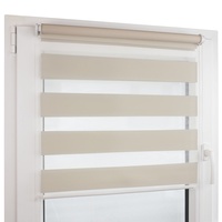 Deco4Me Doppelrollo Klemmfix ohne Bohren - 150 x 160 cm, Beige - lichtdurchlässige & blickdichte Jalousien zum Klemmen - Duo Rollo für Fenster innen, Klemmrollo - Stoffbreite 146 cm