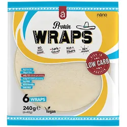 Nanosupps Protein Wrap - Wheat Flour tortilla (240 g, Natürlich)