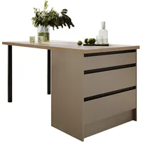 BASIC by Balculina Kücheninsel 180 cm grau