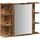 vidaXL Bad-Spiegelschrank Altholz-Optik 80x20,5x64 cm Holzwerkstoff