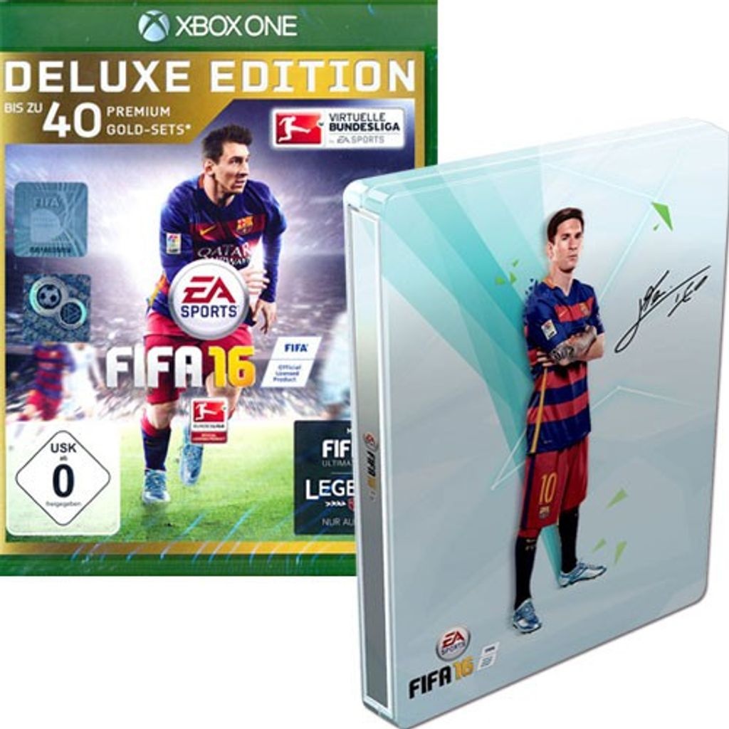 Fifa 16 XB-One Deluxe Edition (Gold Sets ausgelaufen) inkl Steelbook