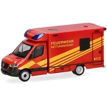 HERPA 098755 - Mercedes-Benz Sprinter '18 Fahrtec Rettungswagen Feuerwehr 1:87
