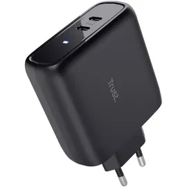 Trust Maxo 65W Dual USB-C-Ladegerät, Schwarz