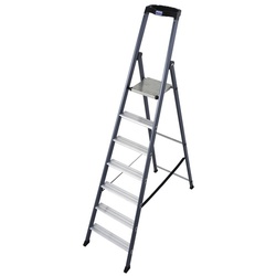 KRAUSE Stufen-Stehleiter »MONTO«, 7 Sprossen, Aluminium - silberfarben