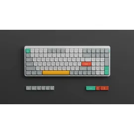 nuphy Air96 V2 Mechanische Tastatur Kabellos mit niedrigem Profil,100 Tasten RGB Hot-Swap Tastatur unterstützt 2.4GHz Wireless/Bluetooth/USB-C für PC/Laptop/Windows/Mac-White Gateron Aloe Switch