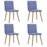 vidaXL Esszimmerstühle 4 Stk. Jeansblau Stoff