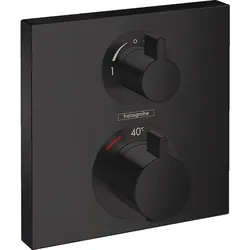 Hansgrohe Unterputz-Thermostat Ecostat Square für 2 Verbraucher (Ausführung: Unterputz Ecostat Square Hansgrohe 2 Verbraucher mattschwarz)
