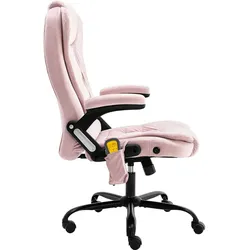 vidaXL Massage-Bürostuhl Rosa Samt