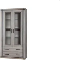 99rooms Safari Vitrine II Trüffel Eiche mit LED-Beleuchtung