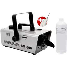 Showlite SM-600 Schneemaschine inkl. Funk-Fernbedienung + 1 l Schneefluid SET (Schneeausstoß: 30 m3/min, Tankinhalt: 1 l, inkl. Hängebügel)
