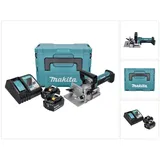 Makita DPJ 180 RFJ Akku Nutfräse 18 V 100 mm + 2x Akku 3,0 Ah + Ladegerät + Makpac