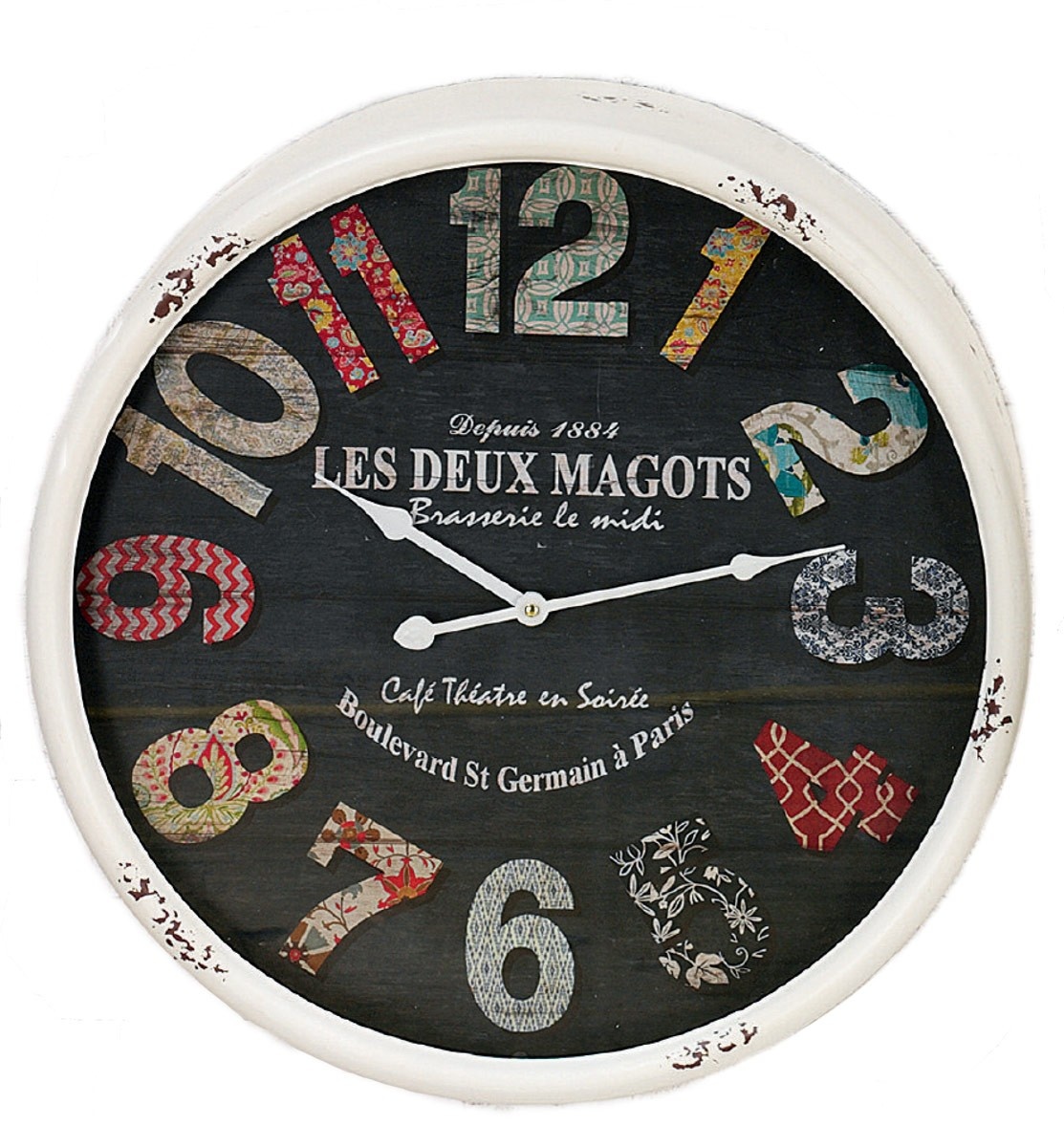 Wanduhr "Les deux Magots"