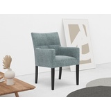 Home Affaire Armlehnstuhl »Elda«, Polyester, 2 Bezugsqualitäten, mehrere Farbvarianten, Sitzhöhe 50 cm, blau