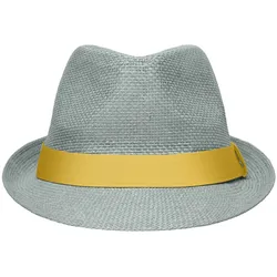 Sonnenhut mit Kontrastband - Farbe gelb, grau - Größe L/XL