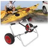 fivmen Kanuwagen Transportwagen mit 2 PU-Räder & Spannriemen Surfwagen Bootstrailer für Schlauchboot Kanu Kaja, Paddleboards, Jon-Booten