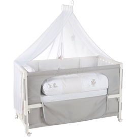 roba Room Bed Beistellbett weiß inkl. Komplettset fox & bunny