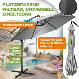 Kesser Ampelschirm Ø 300 cm Grau