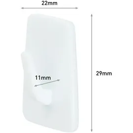 3M Garderobenhaken Mini 29 x 22 x 11 mm Weiß