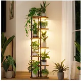 bamworld Blumenständer 30 x 130 cm Braun/Schwarz