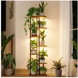 bamworld Blumenständer 30 x 130 cm Braun/Schwarz