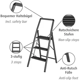 Wenko Alu-Compact Klapp-Trittleiter 3 Stufen