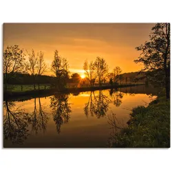 Artland Leinwandbild »goldener Morgen«, Sonnenaufgang & -untergang, (1 St.), auf Keilrahmen gespannt Artland Farbe Bild(er): goldfarben